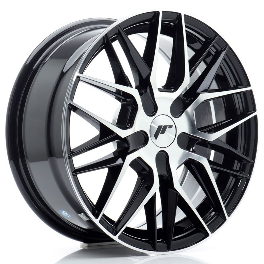 Japan Racing Wheels<br>JR28 Gloss Black Machined Face (16x7)